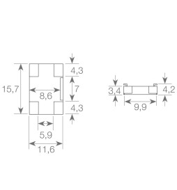 Conector Transparente para unión tiras LED COB + SMD - 10mm - IP20