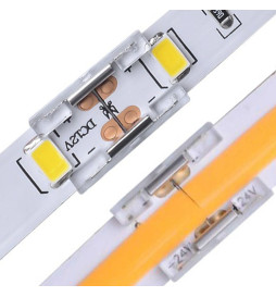 Conector Transparente para unión tiras LED COB + SMD - 10mm - IP20