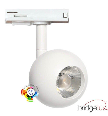 LED Tracklight 10W FENIX - White - Single-phase rails - CRI+93