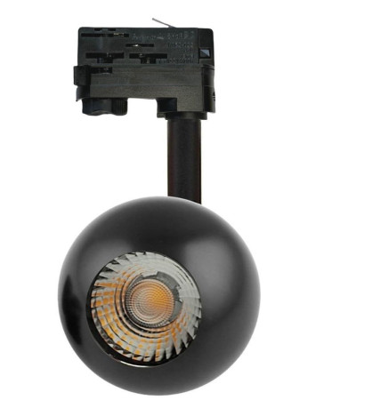 LED-spotlight 10W FENIX - svart krom -  3-fas skena - CRI+93
