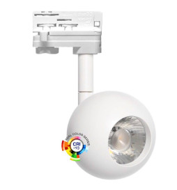 Spot LED 10W FENIX - Blanc - Rail Triphasé - CRI+93
