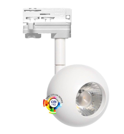 LED Tracklight 10W FENIX - White - 3-PHASE rails - CRI+93