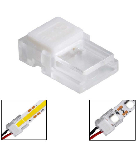 Kontakt för COB + SMD LED-remsor - 8mm - IP20