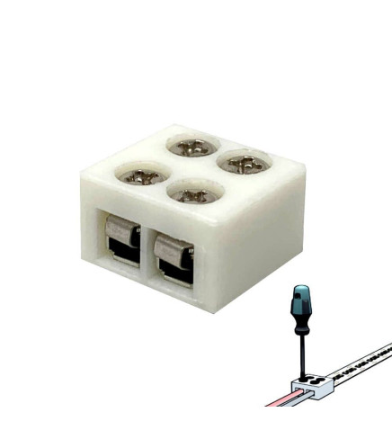 Screw-in connector for LED strips SMD  - 10mm - IP20