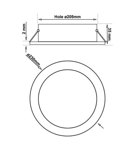 Encastrável 44W Circular - Philips CertaDrive- CCT - UGR17