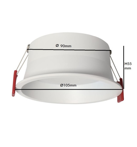 LED-Alasvalo 12W Pyöreä - OSRAM CHIP DURIS E 2835 - CCT - UGR17