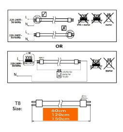 LED-Lysrör 9W Glas 60cm 300º - HÖG LJUSSTYRKA - OSRAM CHIP