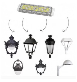 LED-modul 50W MAGNUM Bridgelux 136ºx78º + Stålplade