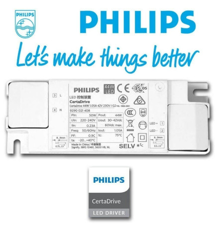 LED Tracklight 40W MADRID White PHILIPS Driver single-phase rails - CRI+98