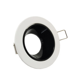 Aro Redondo Orientable para dicroica LED GU10 MR16 - Ø85mm - Aluminio