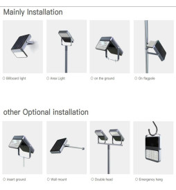Foco Proyector Exterior SOLAR LED 100W - ALL IN ONE- 5000K