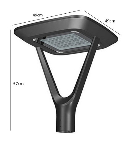 LED gadebelysning 10W - 60W TURIN MeanWell Driver Programmerbar SMD5050 240Lm / W