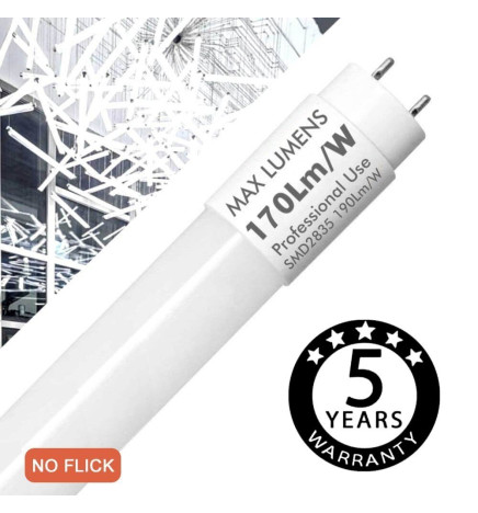 LED Tube Glass - 10W - 60cm T8 - 160 Lm/W - MAX LUMENS - 1600Lm