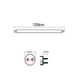 PACK 10 - LED-Lysrör Glas - 20W PRO  - 120cm T8 - 170 Lm/W - PRO MAX LUMENS - 3400Lm - NO FLICK