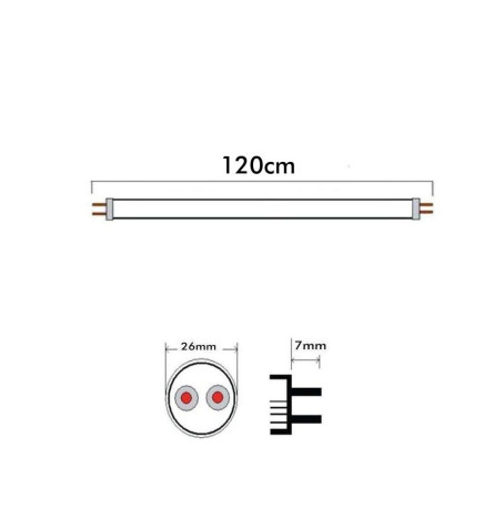 PACK 10 - LED-Lysrör Glas - 20W PRO  - 120cm T8 - 170 Lm/W - PRO MAX LUMENS - 3400Lm - NO FLICK