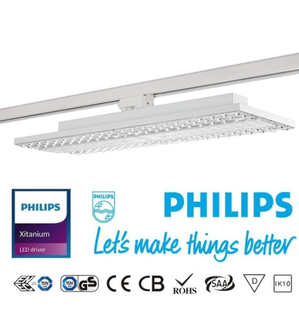 LED Tracklight 75W - LINEAR  ARENDAL - White 3-PHASE - 58cm