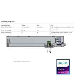 LED Driver - Philips XITANIUM - for 3-phase track 32W/a 0.7-0.8A 40V 3CB 230V  - 5 years warranty