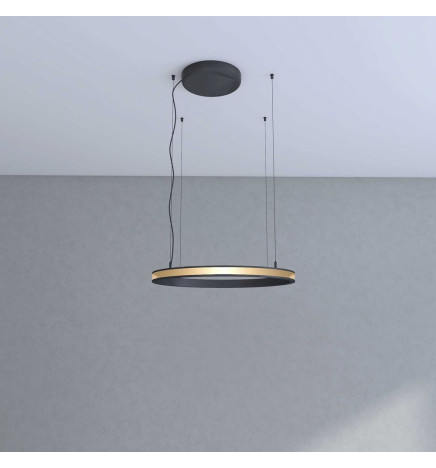 Lampada  sospensione a LED - Circolare Nero - 37W - SPACE VENUS - 60cm