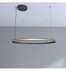 LED Pendel - Cirkulær Sort - 77W - SPACE VENUS - 120cm