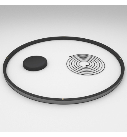 LED Pendel - Cirkulær Sort - 77W - SPACE VENUS - 120cm