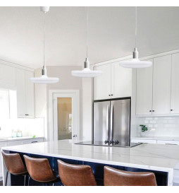 26W LED Pendant Lamp - White - E27 - Plate