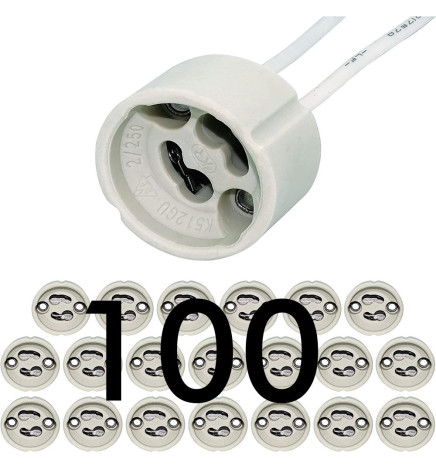 CAJA 50 unds Casquillos Adaptador GU10