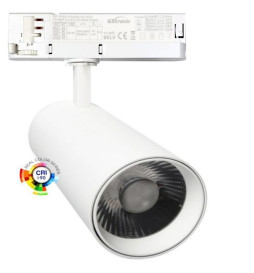 LED Tracklight  40W - 34W - FARUM - White-  3-PHASE Rails - CRI+92 - UGR13 - HIGH LUMEN 140Lm/W