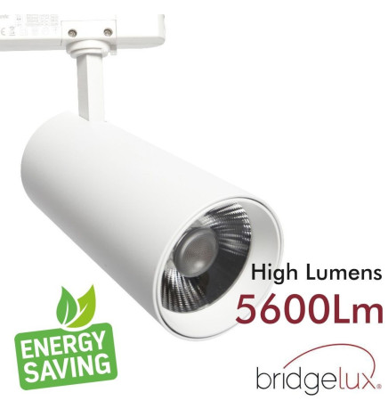Foco LED 40W -34W FARUM Branco - Calha TRIFASICO - CRI+92 - UGR13 HIGH LUMEN 140Lm/W