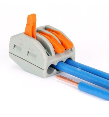 Conector Rápido - 3 Entradas - PCT-212 para Cabo Elétrico