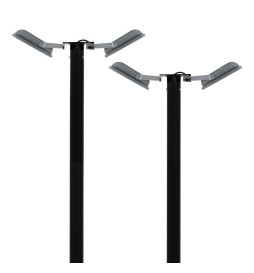 Supporto per 1 o 2 faretti per colonna di illuminazione pubblica