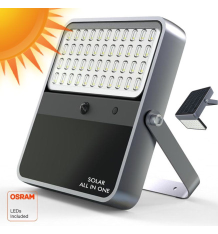 Aurinko LED Valonheitin SOLCELLE 100W - ALL IN ONE- 5000K