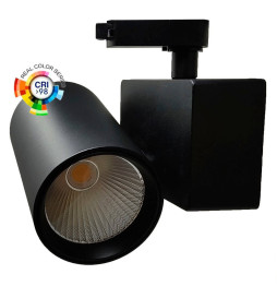 LED Tracklight 40W MADRID Black PHILIPS Driver single-phase rails - CRI+98