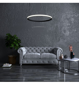 LED Pendant Lamp - Circular Black - 54W - SPACE VENUS - 90cm