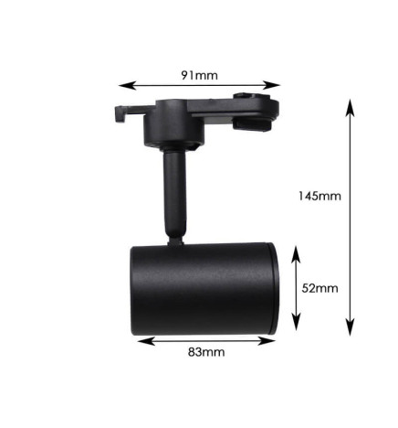 BLACK Track Spotlight til GU10 lampe