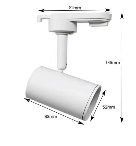 Foco de Calha Branco para Lâmpada GU10