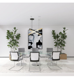 LED Pendel - Cirkulær Sort - 77W - SPACE VENUS - 120cm