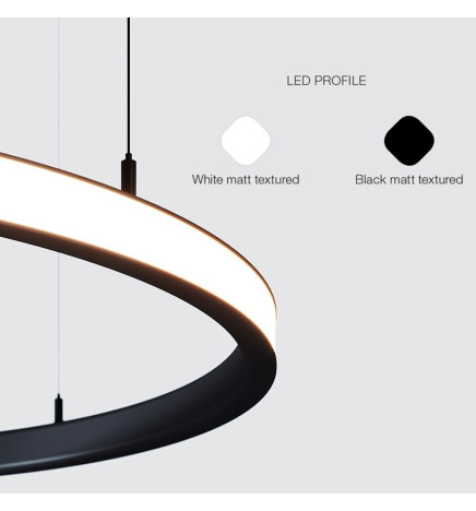 Lampada  sospensione LED - Circolare Bianco - 37W - SPACE VENUS - 60cm