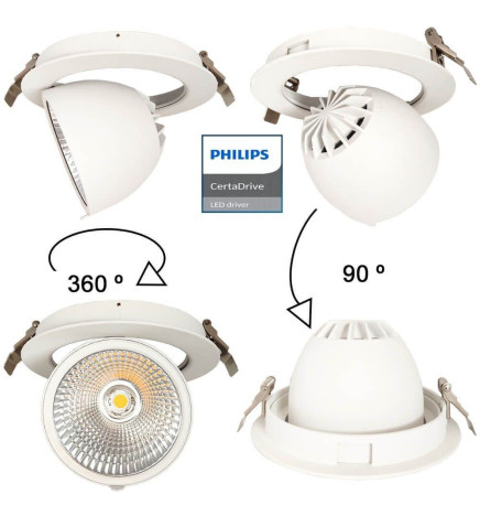 30W Downlight LED  Philips - CertaDrive - Round Spotlight  - HAMBURG