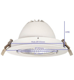 30W Downlight LED  Philips - CertaDrive - Round Spotlight  - HAMBURG