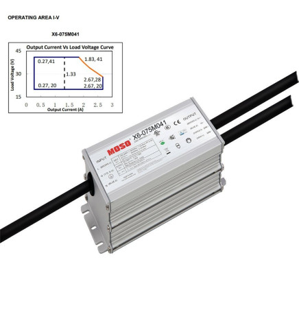 Driver Dimbar programmerbar - MOSO X6-075M  for LED-armaturer opp til 75W - 5 års garanti