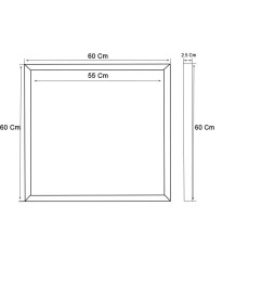FIT LED-Panel 60x60 44W - Philips Certa - Hvit Lysramme - CCT