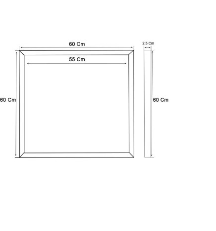 FIT Panel LED - 60x60 44W  - Philips Certa - White Lighting Frame - CCT