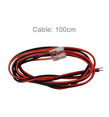 Transparent connector for COB + SMD LED strips - 8mm - 10mm - IP20
