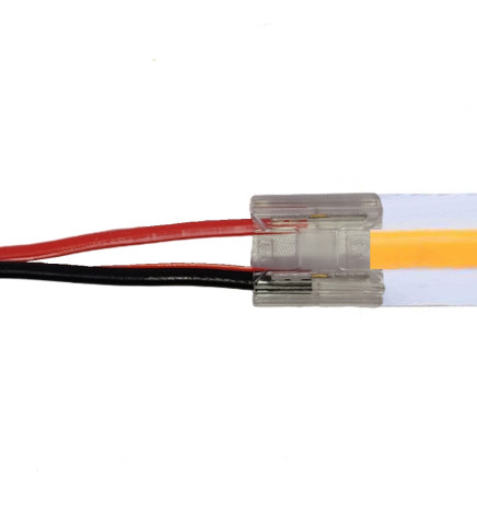 Transparent kontakt för LED-remsor - COB + SMD - 8mm - 10mm - IP20