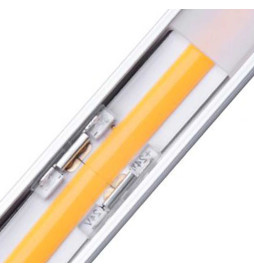 Transparent union connector for LED strips - COB + SMD - 10mm - IP20