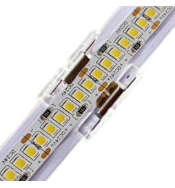 Transparent union connector for LED strips - COB + SMD - 10mm - IP20