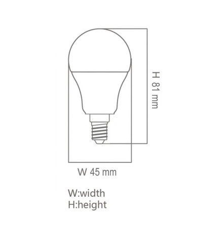 Lâmpada LED MI-LED E14 A60 180º - 3W