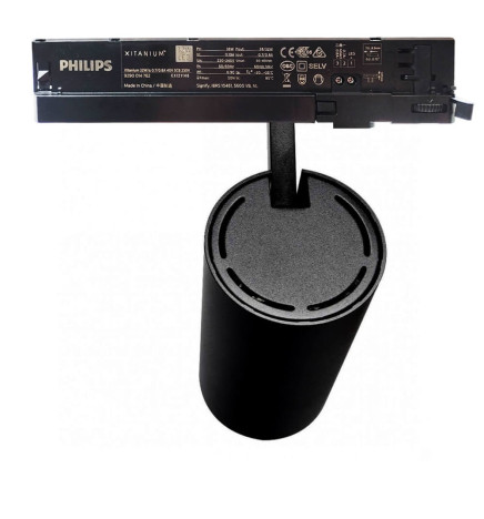 Spot LED 40W - 34W - MAYA - Rail TRIPHASÉ DRIVER PHILIPS - Noir - CRI+92 - UGR13 HIGH LUMEN 140Lm/W