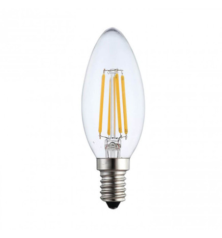 Lâmpada LED Filamento Vela 4W E14 C35