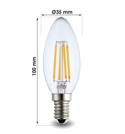 4W  LED Bulb Candle Filament E14 C35